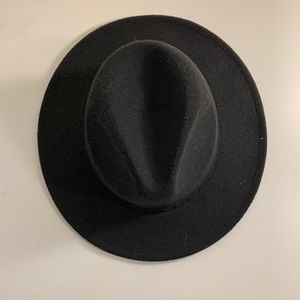Black wide brim hat